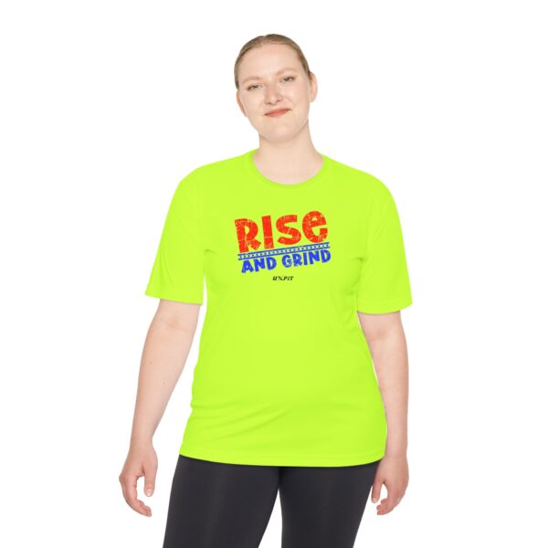 Unisex Moisture Wicking Tee - Rise and Grind - Image 3