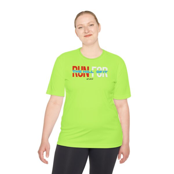 Unisex Moisture Wicking Tee - Run For The Hill Of It - Image 64